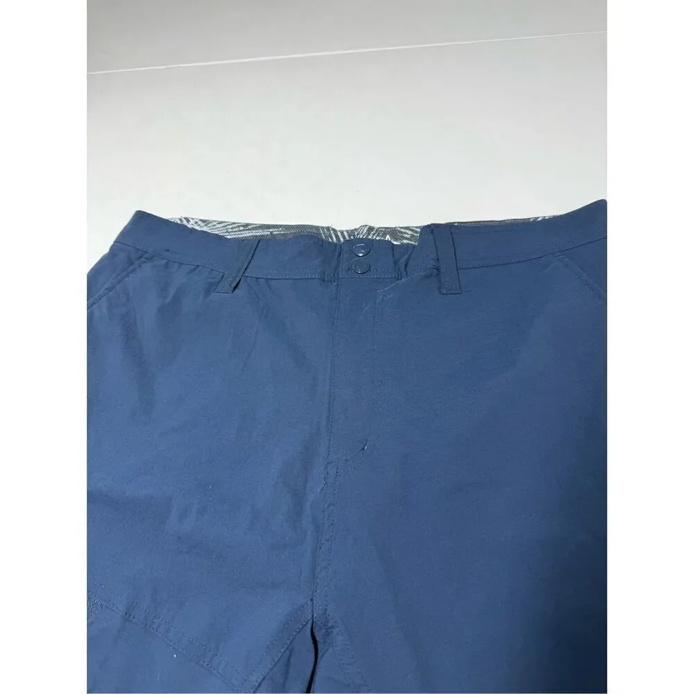 Reel Life Men's Size M Blue Cargo  Fishing Shorts